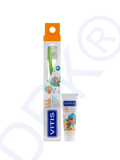 Зубная щетка детская VITIS® Kids от 3х лет, очень мягкая + зубная паста VITIS® Kids 10мл