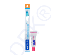 Зубная щетка VITIS® Medium Access + зубная паста VITIS® Gingival 15мл